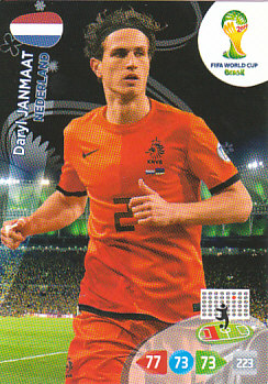 Daryl Janmaat Netherlands Panini 2014 World Cup #252